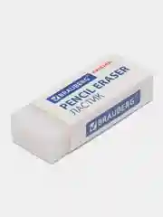 Ластик Brauberg Original, белый, прямоугольный, картонный держатель, 45 х 17 х 10 мм