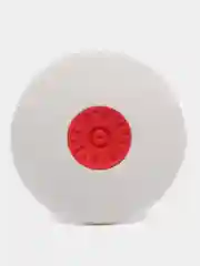 Ластик Brauberg Universal, белый, круглый, красный пластиковый держатель, 30 х 30 х 8 мм