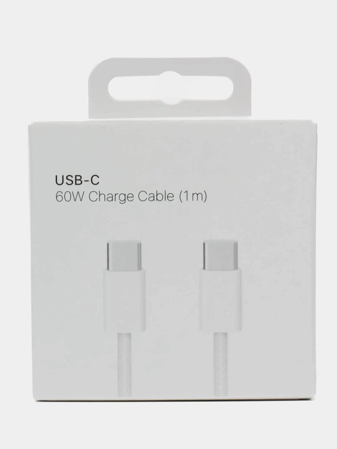 Белый кабель Type-C - Type-C, 60W