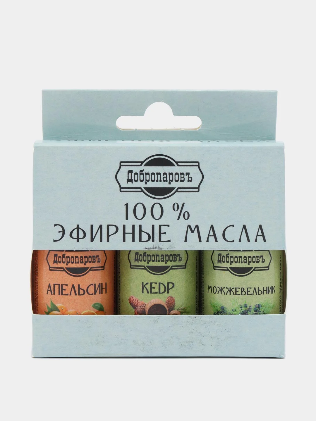Набор эфирных масел "Добропаровъ": апельсин, кедр, можжевельник, 3 штуки по 17 мл