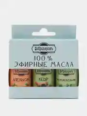 Набор эфирных масел "Добропаровъ": апельсин, кедр, можжевельник, 3 штуки по 17 мл