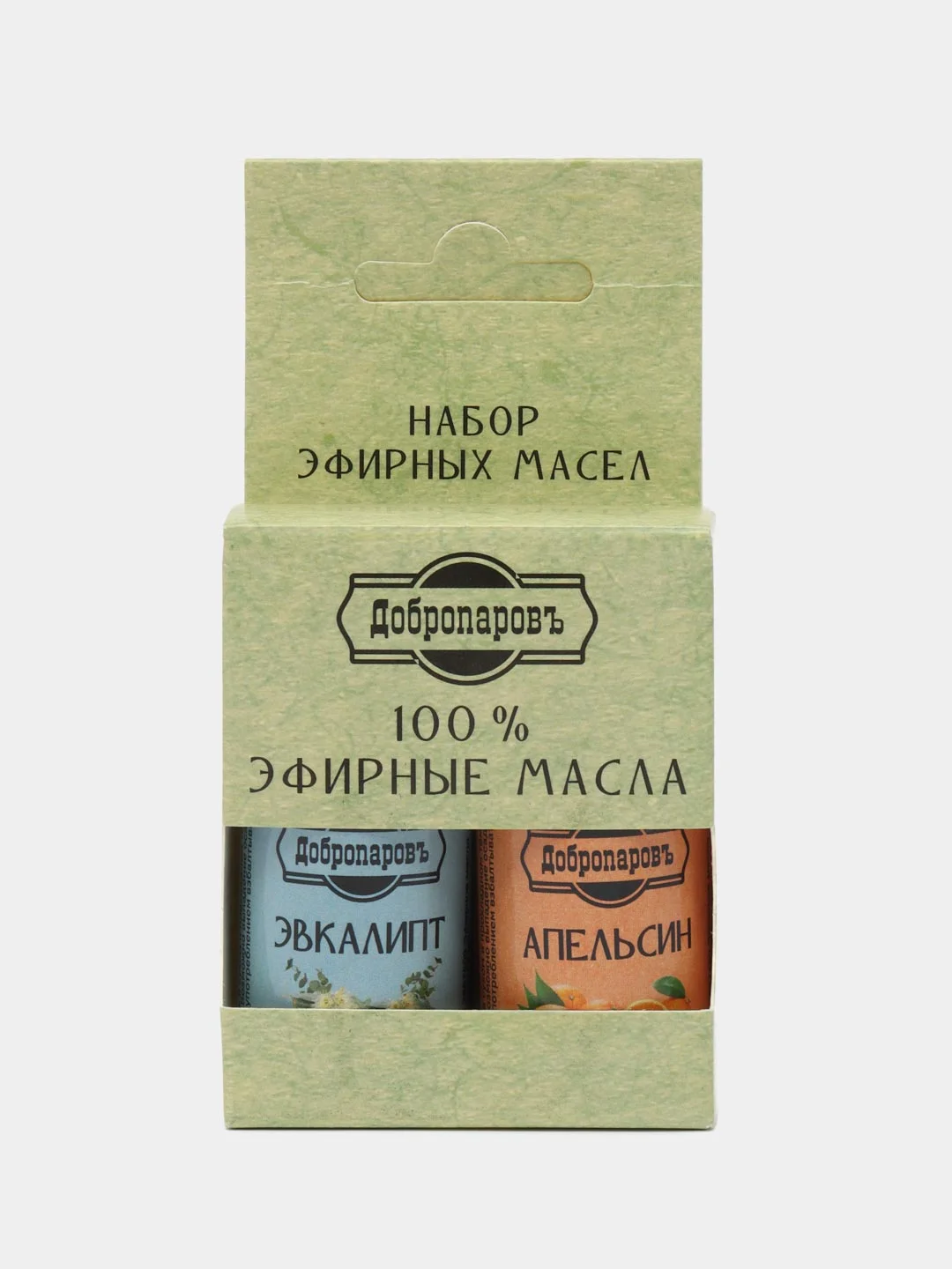 Набор эфирных масел "Добропаровъ": эвкалипт, апельсин, 2 штуки по 17 мл