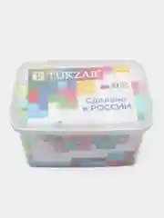 Розовый конструктор 3 Д детский блочный, в органайзере 200 деталей, развивающие мини-блоки