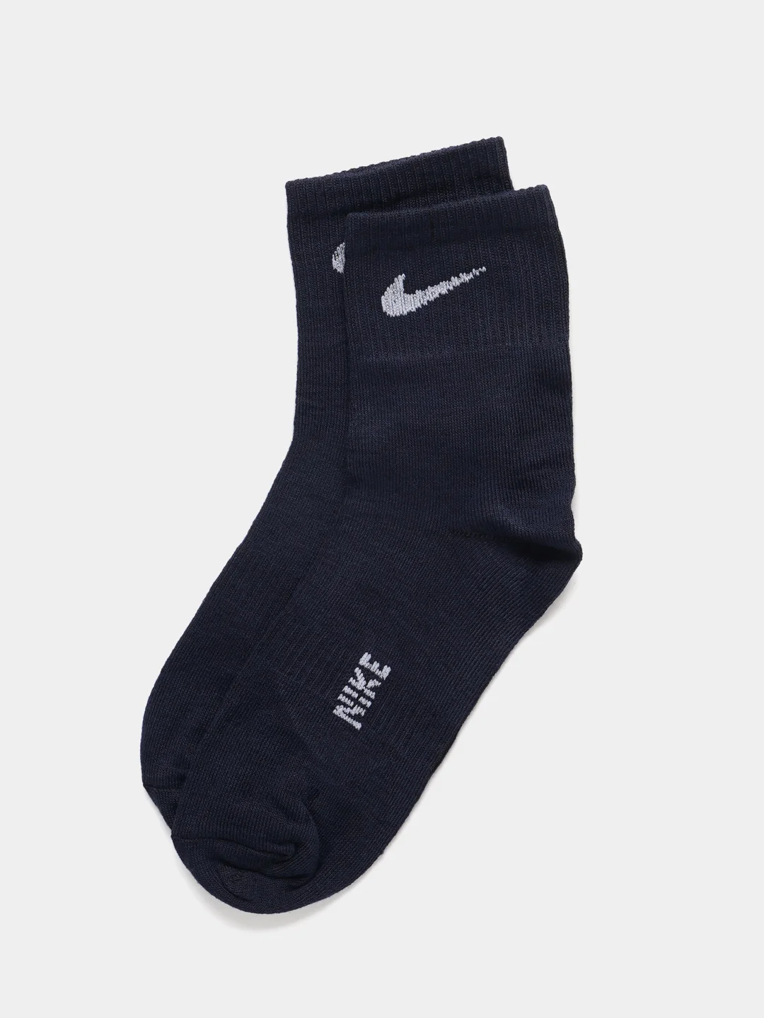 Носки мужские спортивные средней длины с вышитым принтом Найк (Nike), хлопок, набор 5 пар