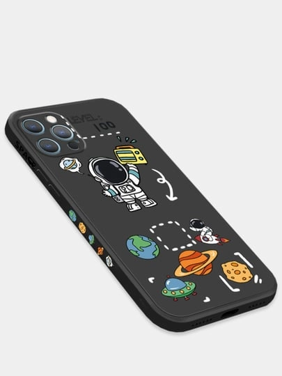 Силиконовый чехол для айфон iPhone 13, чехол с космонавтом