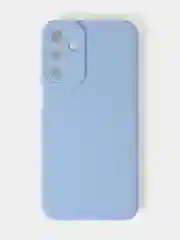 Голубой чехол для Samsung A15 матовый с дополнительной защитой камеры