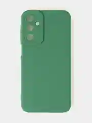 Зеленый чехол для Samsung A15 матовый с дополнительной защитой камеры
