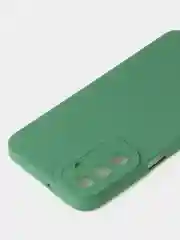 Зеленый чехол для Samsung A15 матовый с дополнительной защитой камеры