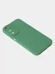 Зеленый чехол для Samsung A15 матовый с дополнительной защитой камеры