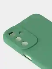 Зеленый чехол для Samsung A15 матовый с дополнительной защитой камеры