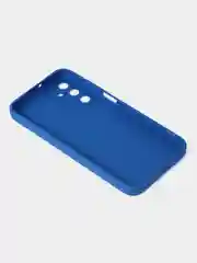 Синий чехол для Samsung A15 матовый с дополнительной защитой камеры
