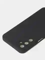 Черный чехол для Samsung A15 матовый с дополнительной защитой камеры