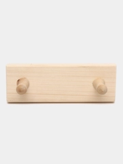 Вешалка для бани, из липы, 2 пешки, 20 х 7 см