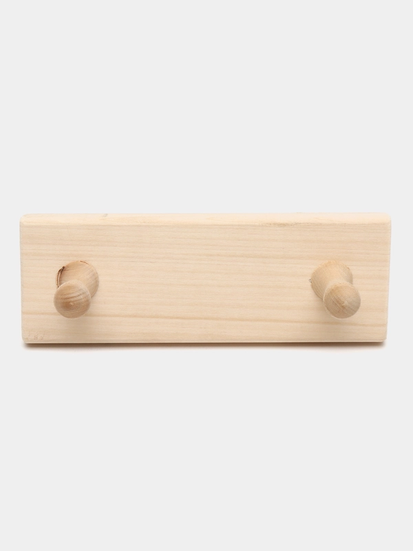 Вешалка для бани, из липы, 2 пешки, 20 х 7 см