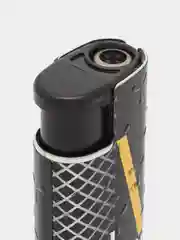 Черный зажигалка металлическая, газовая, автоген, заправляемая