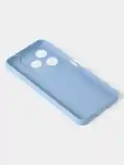 Голубой чехол для Tecno Spark 20 / Tecno Spark 20C цветной матовый с дополнительной защитой камеры