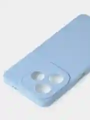 Голубой чехол для Tecno Spark 20 / Tecno Spark 20C цветной матовый с дополнительной защитой камеры
