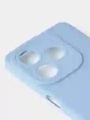 Голубой чехол для Tecno Spark 20 / Tecno Spark 20C цветной матовый с дополнительной защитой камеры