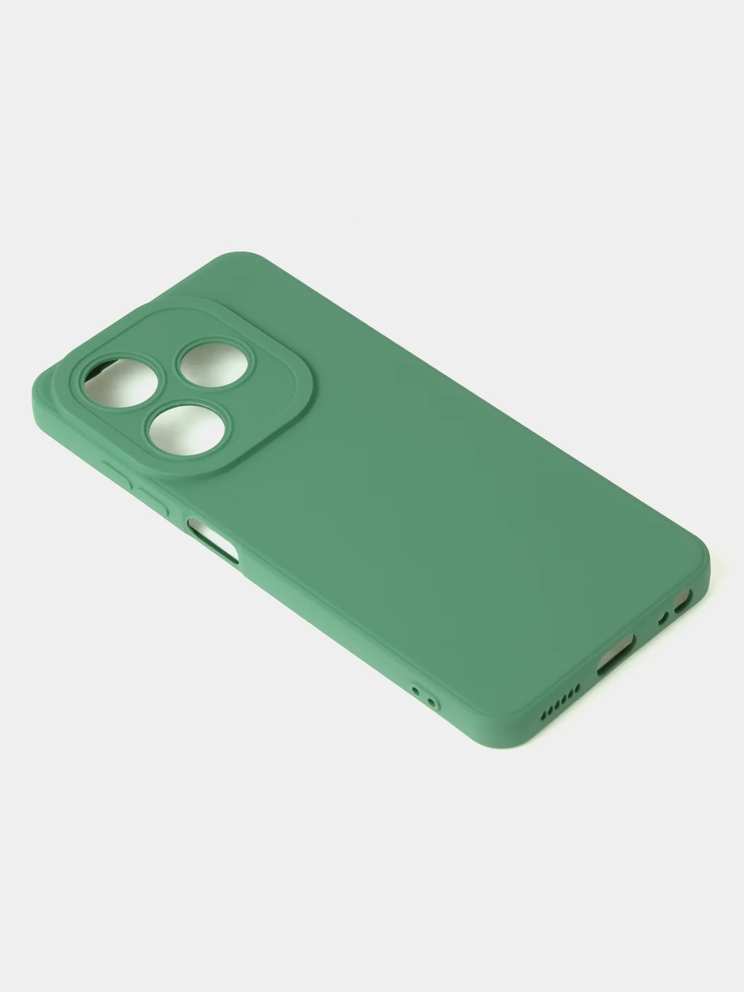 Зеленый чехол для Tecno Spark 20 / Tecno Spark 20C цветной матовый с дополнительной защитой камеры