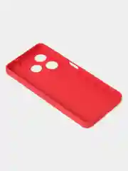 Красный чехол для Tecno Spark 20 / Tecno Spark 20C цветной матовый с дополнительной защитой камеры