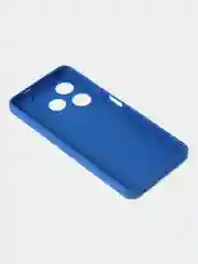 Синий чехол для Tecno Spark 20 / Tecno Spark 20C цветной матовый с дополнительной защитой камеры