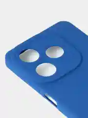 Синий чехол для Tecno Spark 20 / Tecno Spark 20C цветной матовый с дополнительной защитой камеры