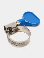 Хомут с ключом для шлангов, из оцинкованной стали, червячный, 5 штук, диаметр 12-20 мм