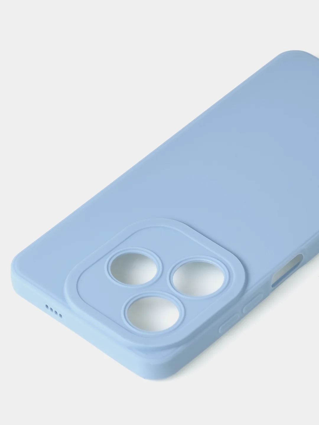 Голубой чехол для Tecno Spark GO 2024 /Tecno Pop 8 цветной матовый с дополнительной защитой камеры