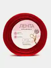 Бордовый лента атласная широкая, 40 мм