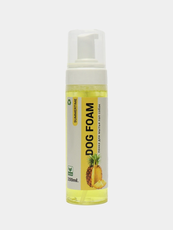 Пенка для мытья лап собак DOG FOAM, ананас