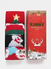 Розовый новогодний набор носков, женские, новогодние, в подарочной коробке, разные виды