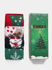 Синий новогодний набор носков, женские, новогодние, в подарочной коробке, разные виды