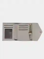 Серый женский базовый мини-кошелек, 6 цветов, 11 х 9 см