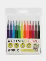 Набор фломастеров QBRIX, на водной основе, для фломографа, 12 цветов