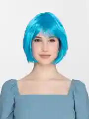 Голубой парик Карэ
