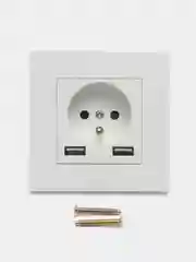 Настенная розетка, с USB разъемами