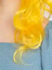 Желтый парик карнавальный цветной