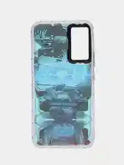 Синий накладка для Samsung A34, рисунок с переливом