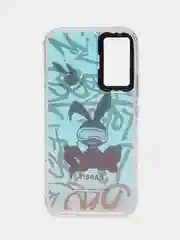 Черный накладка для Samsung A34, рисунок с переливом