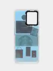 Зеленый накладка для Realme C35 Casetiffy, рисунок с переливом