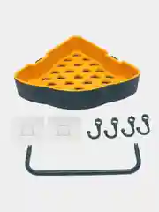 Розовый угловая полка для хранения в ванной комнате/кухне, органайзер угловой для ванны/кухни