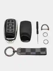 Черный чехол для смарт ключа Chery Tiggo 7 Pro Max, 8 Pro Max, Omoda C5, Arrizo 8, Exeed RX