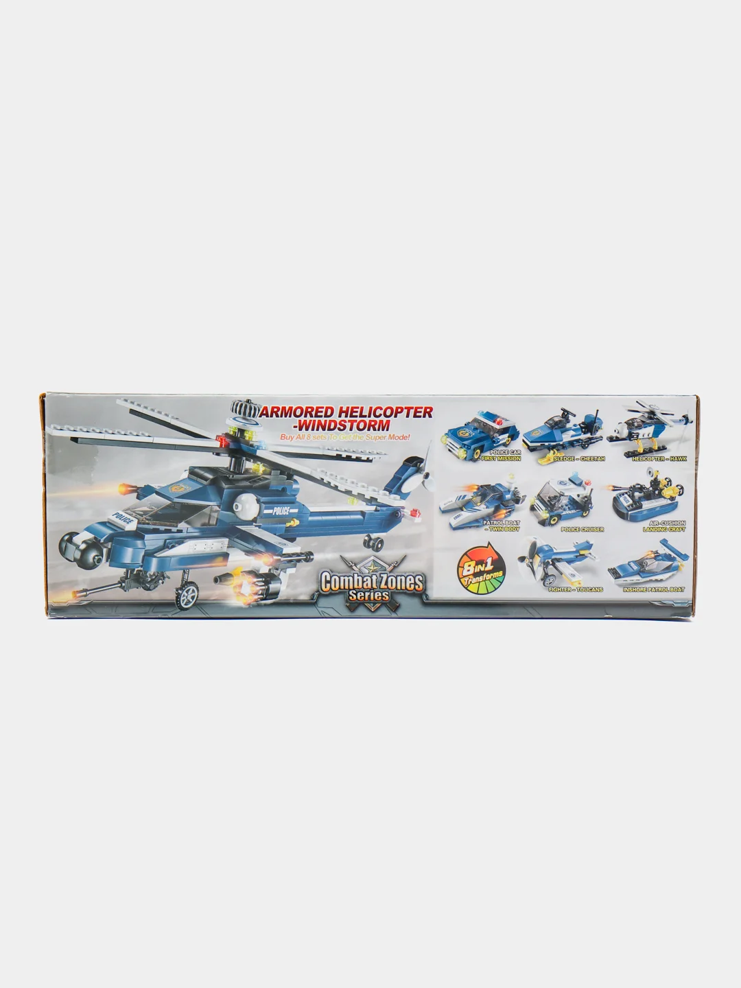 Конструктор Qman 1801 "Полицейская техника", 8 в 1