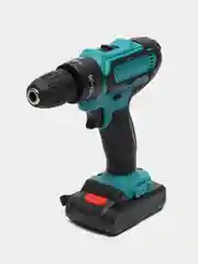Тёмно-бирюзовый шуруповерт аккумуляторный с кейсом, 18V / 26V / 48V