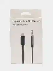 Черный кабель-переходник AUX Lightning, 3,5 мм, Jack, 1 м