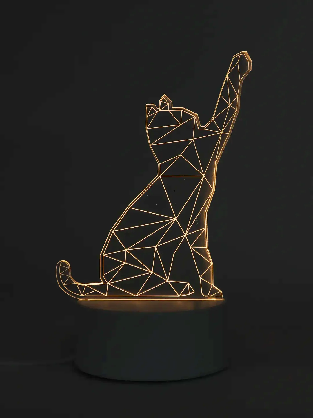 Сиреневый светильник 3D, светодиодный ночник, LED