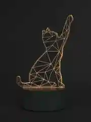 Сиреневый светильник 3D, светодиодный ночник, LED