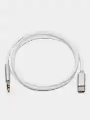 Белый кабель-переходник AUX Type-C 3,5мм, jack, 1 м