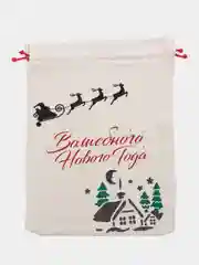 Мешок-пакет подарочный, новогодний, с завязками, 30 х 40 см