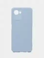Голубой силиконовый чехол Realme C 30/C30S (Реалми C30/C30S), матовый, с защитой камер
